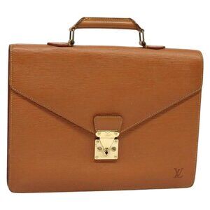 LOUIS VUITTON Epi Serviette Conseiller Briefcase Brown M54423 LV Auth 141893